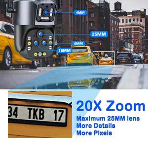 8K 16MP 20X зум Wi-Fi PTZ-камера IP-наблюдения охранная камера с четырьмя объективами 20X зум AI автоматическое отслеживание видео камера видеонаблюдения - Product Image 3