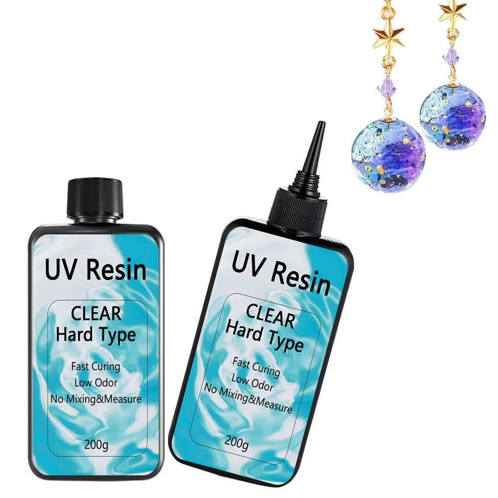 Kit de resina UV para revestimento e fundição de vedação de abóbada, kit de resina UV dura de alta viscosidade e transparente de alta viscosidade de 200g
