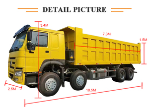 Sino Truck <b>12</b> Wheel Dump Truck Howo 8X4 Sinotruck Tipper Heavy Truck 4x4 <b>12</b> Ton Capacity Diesel Manual Left Used Camera China - Product Image 2