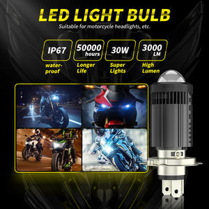 30W H4 की अगुवाई वाली स्पॉटलाइट मिनी फॉग लाइट बल्ब नई हालत में कार मोटरसाइकिल सफेद और गोल्डन 10000 लुमेन की एलईडी हेडलाइट्स - Product Image 4