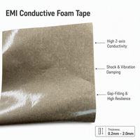 Joint d'étanchéité EMI en tissu flexible sur mousse pour la mise à la terre électronique de haute précision