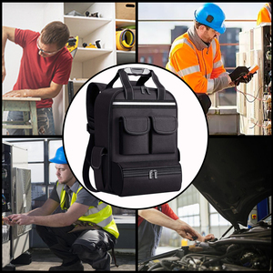 OEM Durable <b>Heavy</b> <b>Duty</b> Waterproof Tool <b>Backpack</b> for Men Adjustable Strap Padded Handle 100 lb Capacity Multiple Pockets Shoulder - Product Image 2