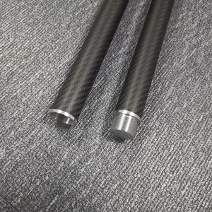 Karbon Fiber boru paslanmaz dişli konnektörleri alüminyum 25mm 25mm karbon Fiber tüp konnektörü