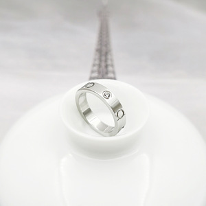 Designer Brand High-end Engagement Wedding Classic Fashion <b>Ring</b> Stainless Steel ZIRCON Men Women <b>Couple</b> Rose Gold 18K Gold - Product Image 3