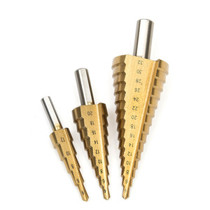 Juego de brocas multifuncionales personalizadas para trabajar la madera, con vástago triangular, broca escalonada de estría recta para taladrar madera - Product Image 1