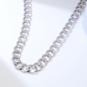 Collana a Catena con Maglie a Diamante da 7mm in Argento Sterling 925, Gioielli da Uomo, Prezzo all'Ingrosso di Fabbrica - Product Image 5
