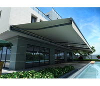 Voile d'ombrage d'extérieur rétractable, pouces, grand format, 5m, résistant en aluminium, électrique et Durable