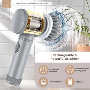 Cepillo de Limpieza Eléctrico Recargable por USB <span class=keywords><strong>Shein</strong></span>, Multifuncional para <span class=keywords><strong>Cocina</strong></span>/Baño, Limpiador de Zapatos - Product Image 4
