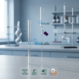 Pipeta Graduada de Vidrio Borosilicato, Micropipeta Dispensadora de PTFE Resistente a Químicos para Uso en Laboratorio, OEM BIOLAB - Product Image 3