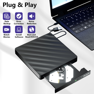 Đầu ghi ghi đĩa CD/<span class=keywords><strong>DVD</strong></span>/VCD đa chức năng cơ thể siêu mỏng USB3.0 loại C một dòng cắm và chạy - Product Image 2