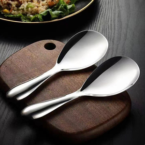Cuchara de arroz de acero inoxidable para uso doméstico, cuchara de arroz antiadherente, cuchara grande para arroz, cuchara común para hotel - Product Image 4