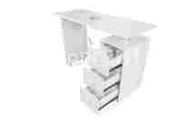 Table de manucure pédicure blanche multifonctionnelle portable avec évent pour salon de manucure, chambre, salon et salon.