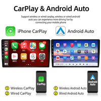 Autoradio universel avec écran IPS 9 pouces, processeur 8 cœurs, GPS Android, amplificateur, Carplay, Android Auto, lecteur DVD de voiture