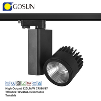 Projecteur de piste led zoomable 32w design unique facile à installer éclairage de piste led cob