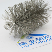 Brosse de nettoyage industrielle en acier inoxydable pour la maintenance des chaudières et des conduites de cheminée OEM