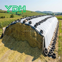 Sacs d'ensilage LDPE noir et blanc pour foin et maïs, avec protection UV, moulage par soufflage, super résistants, largeur max. 24 m, sacs de stockage d'ensilage