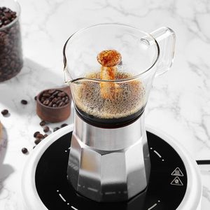 <span class=keywords><strong>Cafetera</strong></span> Moka de Aluminio para Cocina, <span class=keywords><strong>Cafetera</strong></span> Moka para Café Italiano Clásico, <span class=keywords><strong>Cafetera</strong></span> Mocha Transparente, 4/6/9 Tazas - Product Image 4