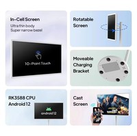 Tablet PC Android 11 de 8 Pulgadas con Pantalla Táctil IPS para Montaje en Pared, Rockchip Octa Quad Core, Wi-Fi, POE, NFC, RFID, para Niños y Negocios