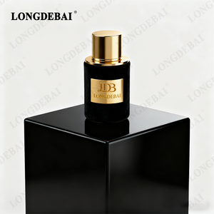 High End Flocking Blue 30ml Glass Perfume <b>Bottle</b> 50ml 100ml Crimp Round Velvet <b>Empty</b> Perfume <b>Spray</b> <b>Bottle</b> With Gold Magnetic Lid - Product Image 6
