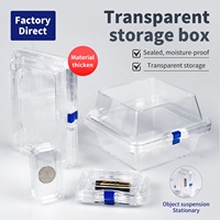 Boîte à suspension transparente personnalisable de grande taille 205x155x100mm, anti-oxydation, pour bijoux et montres, ETERNAL BLOOM