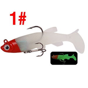 Appât artificiel souple Yousya Three Continents avec hameçon simple, 8 cm, 14 g, appât souple bionique - Product Image 5