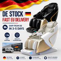 Sillón de Masaje Suave 4D+3D de Doble Núcleo para Cuidado de Ancianos, Stock Local en Alemania, Bajo Ruido, Riel SL, Monitor HRV, Seguro para Uso Doméstico y Asistencia en el Hogar (UE)