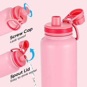 <span class=keywords><strong>Bouteille</strong></span> d'eau isotherme avec poignée, double paroi sous vide, 32 oz et 40 oz, 100 % étanche, personnalisable, haute qualité, portable - Product Image 1