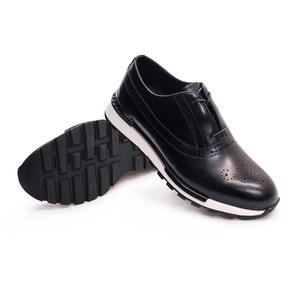 Oxfords décontractées haut de gamme en cuir véritable-Chaussures à enfiler pour hommes. Chaussures en cuir de vachette véritable anti-glissantes faites à la main pour hommes. - Product Image 6