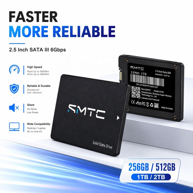 Factory Direct 2.5 Inch SATA SSD with OEM ODM Custom Logo Service Available in 128GB 256GB 512GB 1TB 2TB