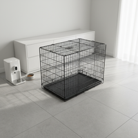 Grille de fond de cage pour chien en fer, vente en gros d'usine, facile à assembler, grand espace, portable, durable, revêtement poudré, taille personnalisée