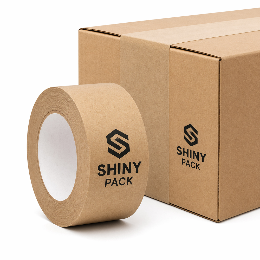 Professional Custom Printed Self-Adhesive Kraft Tape with Strong Glue for Retail Packaging with Matching Thank You Cards