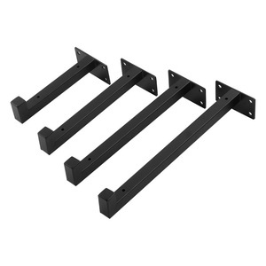 Soporte de Tubo Cuadrado con Gancho de Una Línea, Acero Laminado en Frío, 6, 8, 10, 12 Pulgadas, Soporte para Muebles de Alta Resistencia - Product Image 3