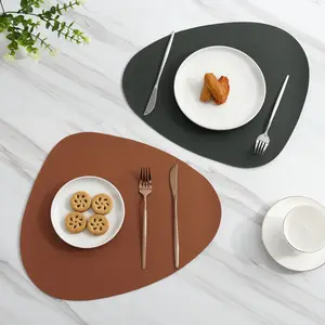 Tabletex PVC皮革桌垫，椭圆形45 * 37厘米餐垫，优雅的设计和各种家居装饰的完美修改