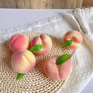 Fruits artificiels pêche réalistes en mousse rose moulée par injection pour la décoration des armoires de cuisine et la simulation de fruits et légumes - Product Image 4