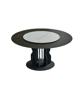 Nouveaux meubles de salle à manger de luxe dessus de <span class=keywords><strong>table</strong></span> <span class=keywords><strong>table</strong></span> de remplacement 10 places rondes <span class=keywords><strong>avec</strong></span> centre rotatif - Product Image 1