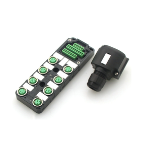 บล็อกเชื่อมต่อแบบกันน้ำ bibo SVLEC IP67 M12 5 ขา ตัวเมีย NPN PNP กล่องกระจายสัญญาณ 8 ทาง สำหรับไฟ LED วัสดุ PVC PUR พร้อมช่องต่อสาย - Product Image 2