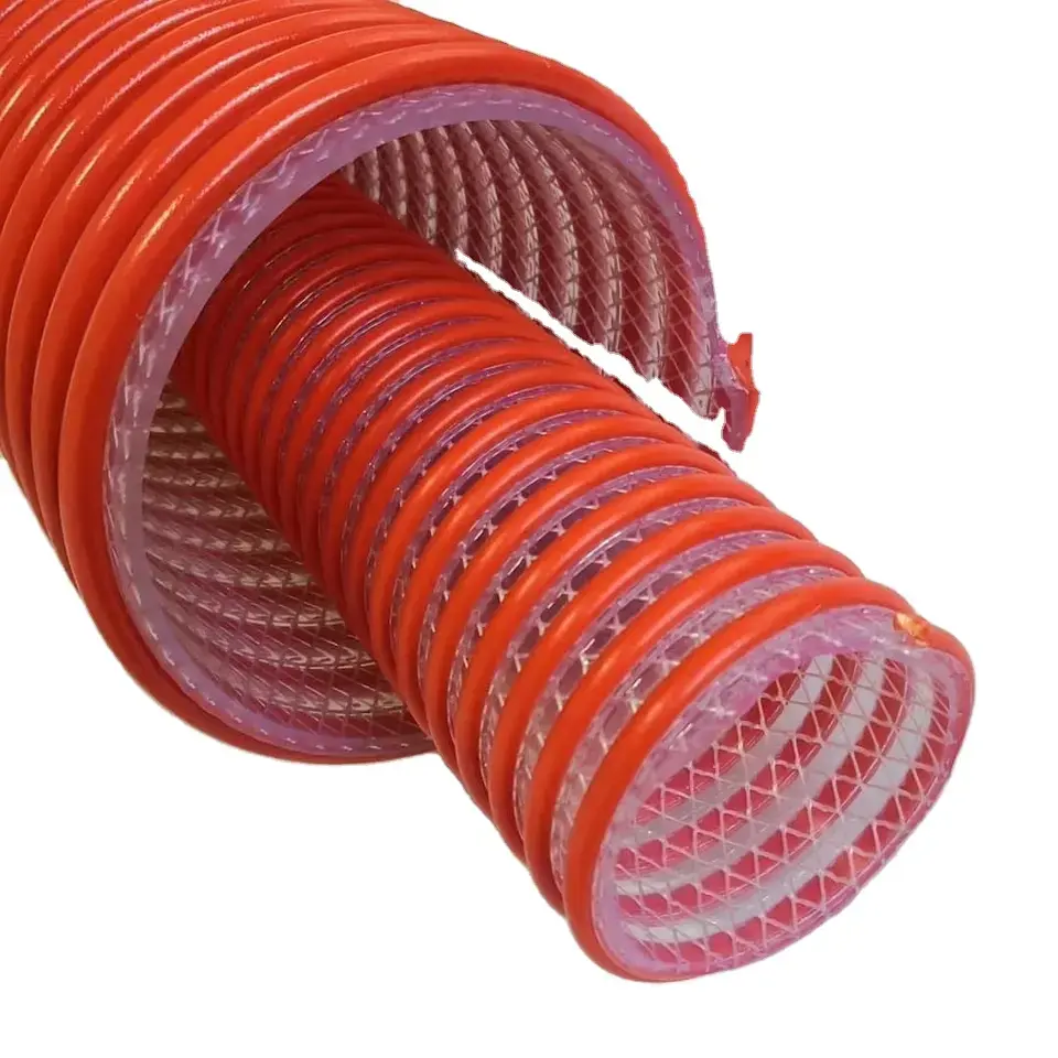 China Manufacturer Flexible Plastic PVC Heavy-duty Spiral Corrugated Suction Hose 3 4 5 6 8 10 Inch Water Pump Suction Hose Pipe