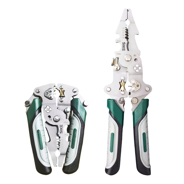 Oem Electrician Folding Wire Stripper Crimping Tools Popular Carbon Steel Diy Multi-functional Serrated Cutting Cable Long Nose
