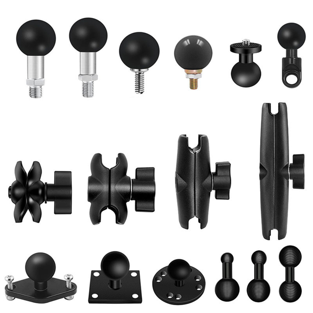 Aluminum Alloy Motorcycle Bike Phone Holder Accessories 1 Inch Ball Connecting Rod 6CM 9CM Double Socket Arm Mount