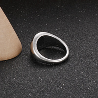 KALEN Unisex Minimalist Gold/Silber/Schwarz Edelstahl Runder Blank Schmuck ring für Logo