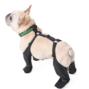 Neues Design Hunde gummistiefel mit Legging hose Regens ichere Hundes tiefel Pfoten schutz