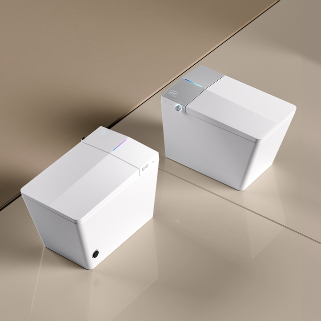 Modern Hotel Floor Mounted Intelligent Toilet Bowls Electronics Ceramic Automatic Smart Bathroom Toilet Set