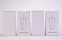 Gobelets en plastique réutilisables sans BPA de 24oz 32oz avec couvercle transparent et paille