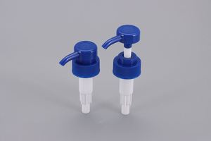 FUXI Blue Plastic <b>Pump</b> Head with <b>Screw</b>-On Closure for Liquid Soap Bottles Refillable Cosmetic Dispenser Cap - Product Image 2