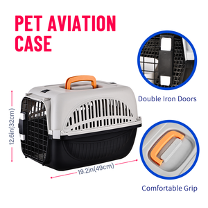 Giao Thông Vận Tải hộp cho chó PP chất liệu với Xử lý kim loại cửa hãng hàng không vận chuyển được phê duyệt Pet <span class=keywords><strong>Carrier</strong></span> du lịch nhà ở lồng - Product Image 2