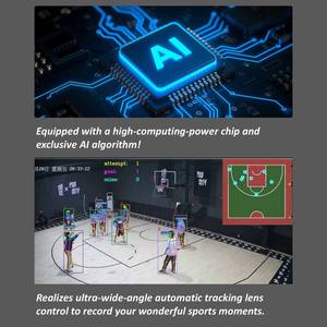กล้องฟุต<span class=keywords><strong>บอล</strong></span> AI Tracking Dual 4K พาโนรามา กันน้ำ มุมกว้าง ใช้เซ็นเซอร์ CMOS สำหรับกีฬาหลายประเภท - Product Image 4