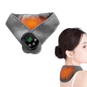 0728 <b>Heated</b> Neck and Shoulder Massager with Shiatsu Kneading Vibration Cordless <b>Usb</b> Rechargeable for Back Pain Relief - Product Image 2