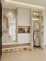 Meuble à chaussures moderne sur mesure, armoire de rangement pour chaussures d'entrée pour couloir