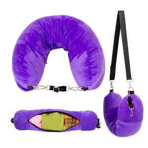 Sac de rangement remplissable pour vêtements de <span class=keywords><strong>voyage</strong></span> A462 ODM, taie d'oreiller en velours souple pour le cou, housse compressible, coussin de <span class=keywords><strong>voyage</strong></span> essentiel pour l'<span class=keywords><strong>avion</strong></span> - Product Image 1