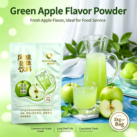 Poudre de jus de pomme verte, poudre de fruits instantanée, emballage personnalisé OEM ODM pour usine de boissons